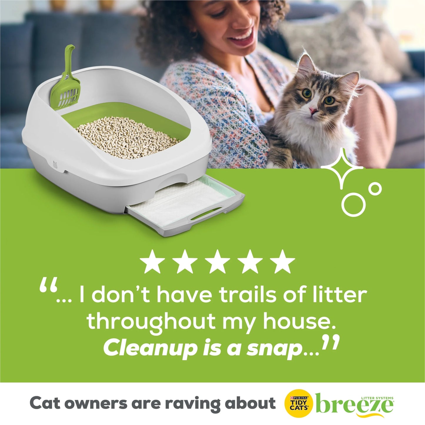(4 Pack) Tidy Cats Breeze Non Clumping Cat Litter Pellets, Low Dust, Odor Control, 7 Lb. Pouch