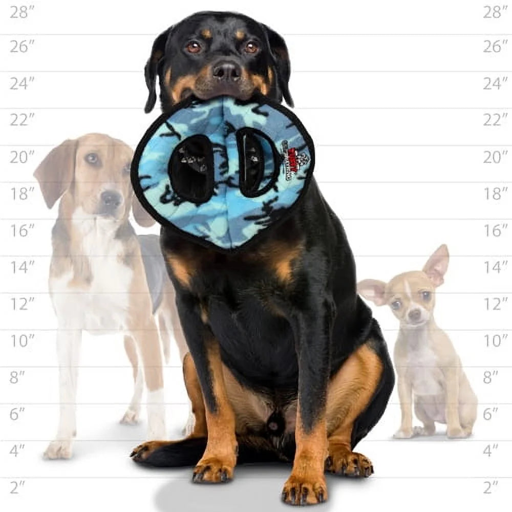 Tuffy Ultimate 3Wayring Camo Blue, Durable Squeaky Dog Toy