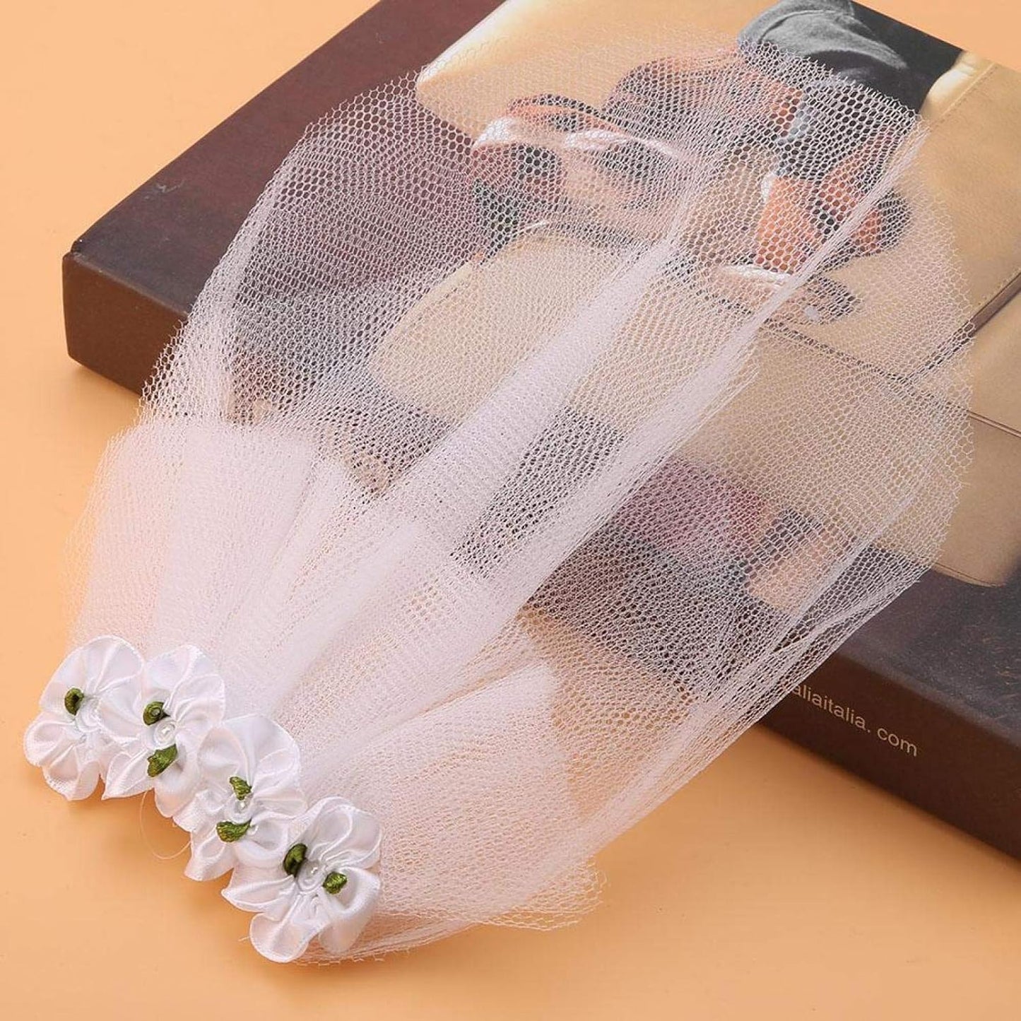 Pet Wedding Soft Material Beautiful Wedding Veil for Pet, Pet Wedding, Fashionable for Medium Dogs Small Dogs(S Number)