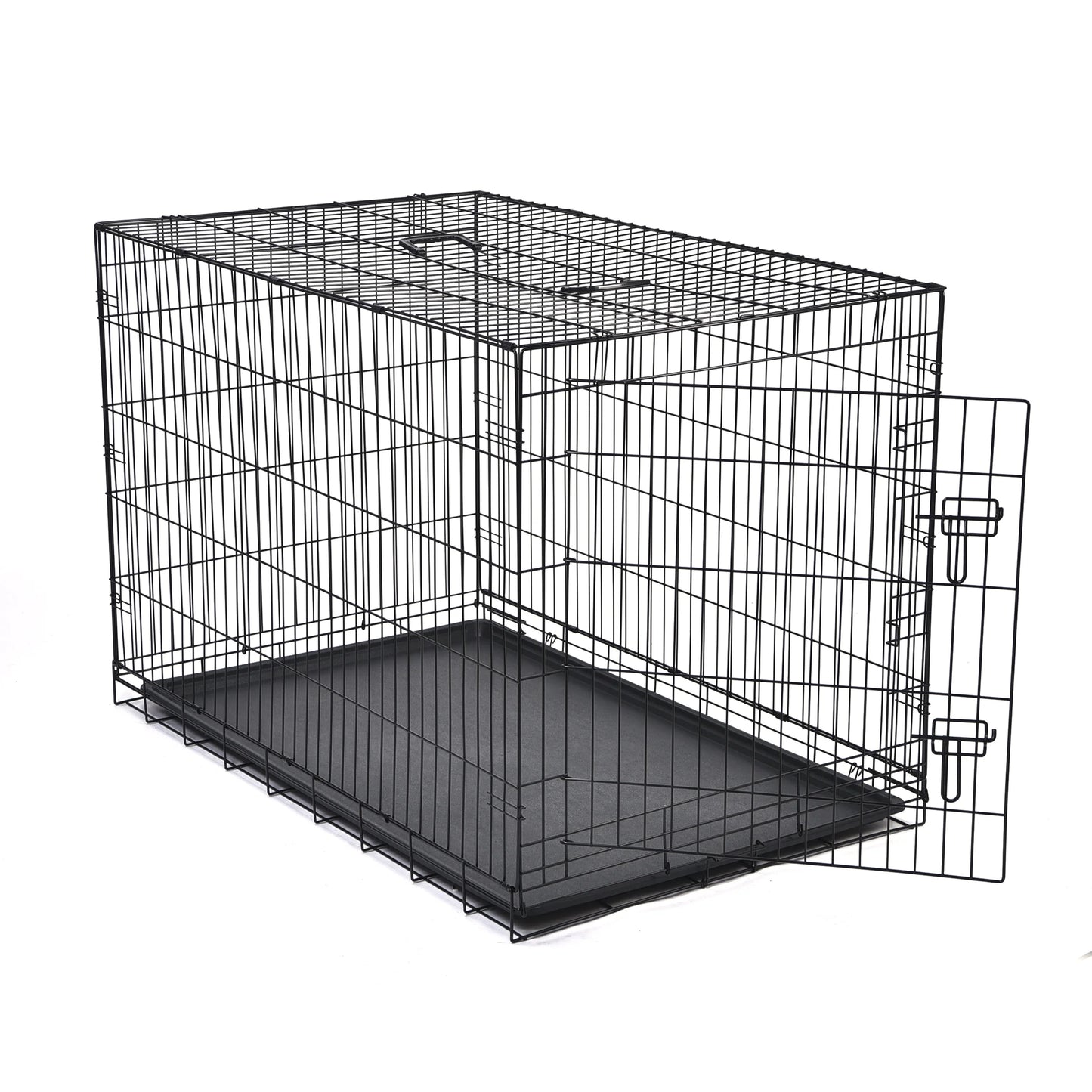 Max&Marlow 42Inch Single-Door Dog Crate, Foldable Metal Wire Dog Kennel with Tray for Large Dogs