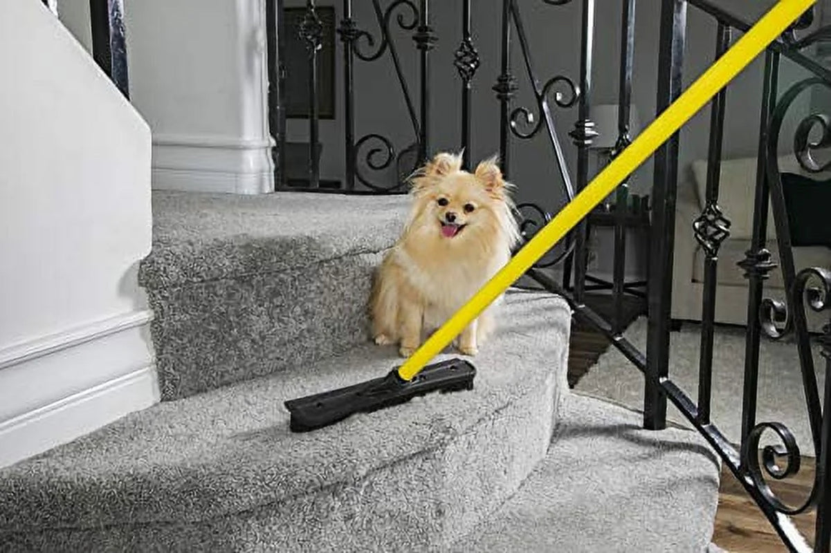 Original Indoor Pet Hair Rubber Broom and Pet Hair Remover Lint Brush Set, Colors May Vary Broom and Brush Combo