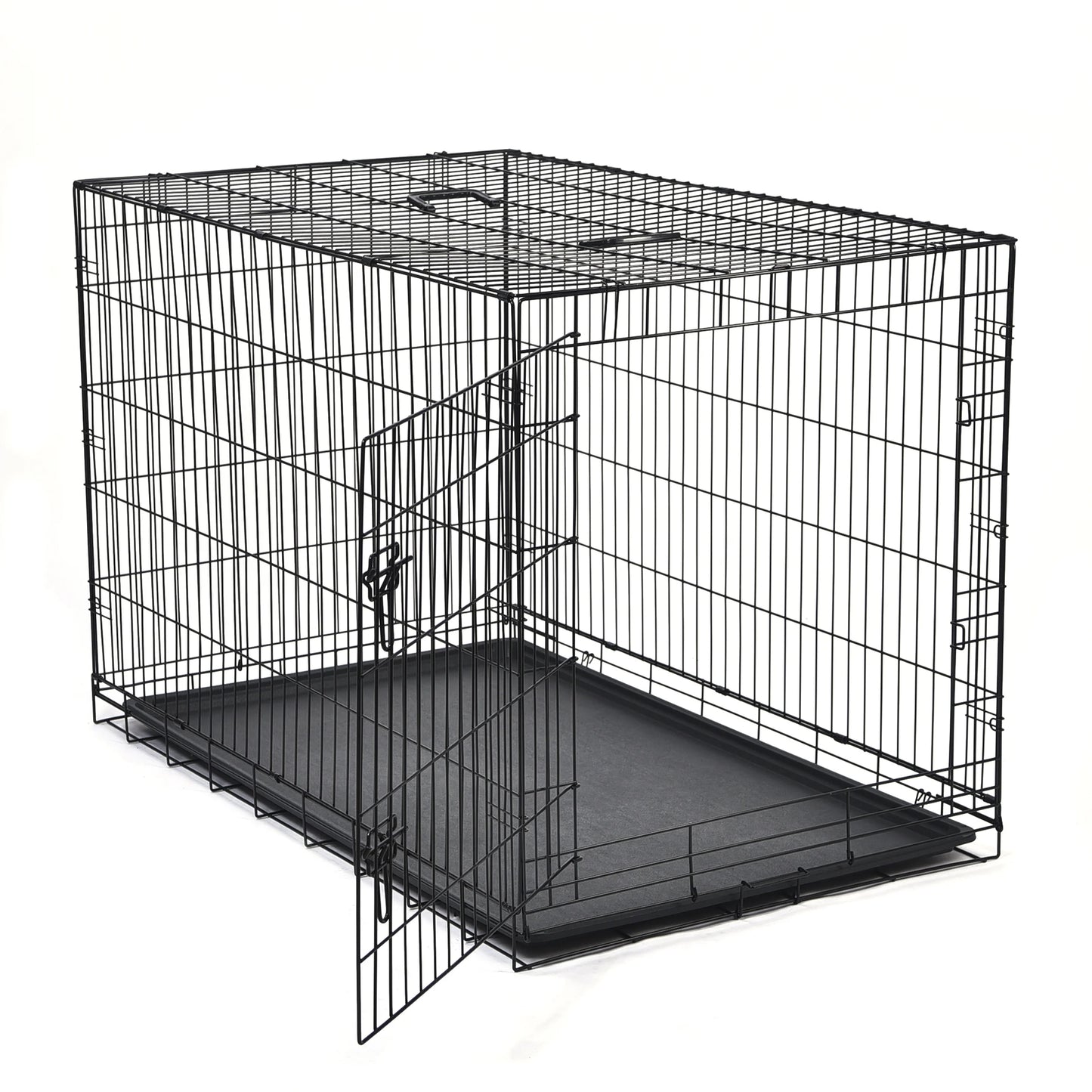 Max&Marlow 42Inch Single-Door Dog Crate, Foldable Metal Wire Dog Kennel with Tray for Large Dogs