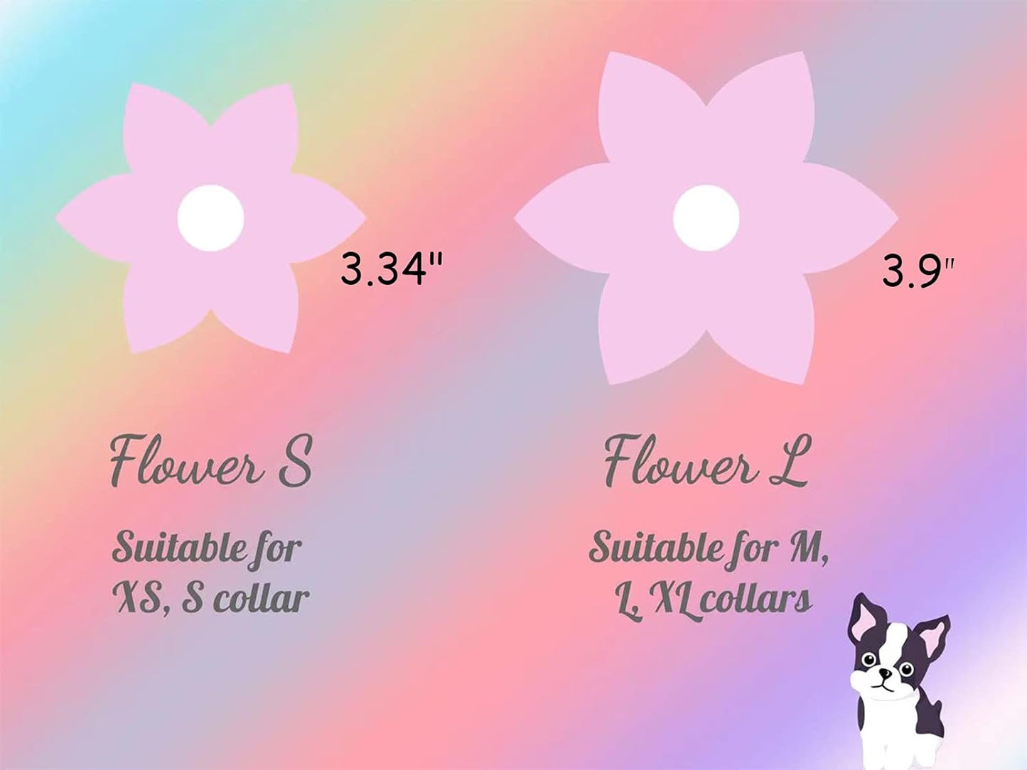 Flower Dog Collar for Female or Male Dogs, Fall Pet Collar Adjustable Dog Collars with Flower Gift for Small Dogs