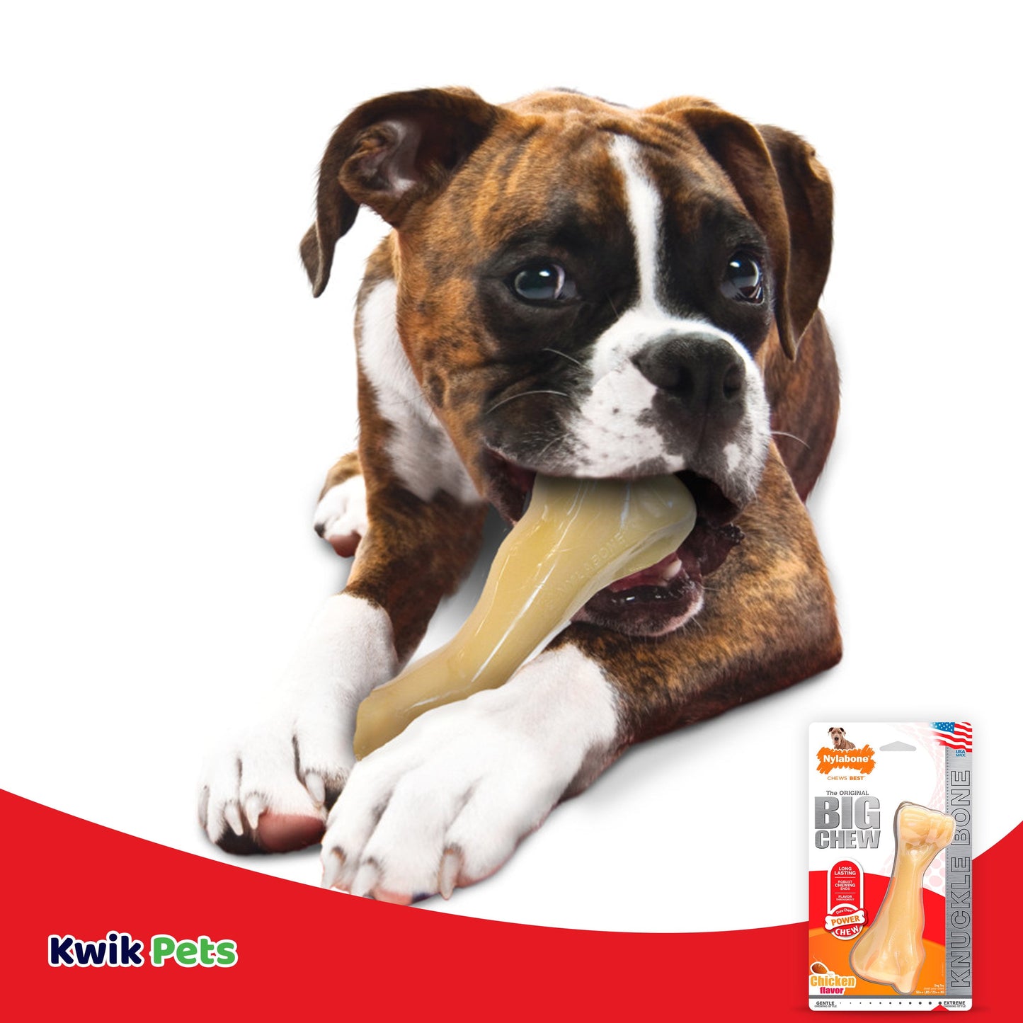 Beef Bone Power Chew Extra Durable Chew Toy for Big Dogs Chicken Flavor /Xx-Large/Monster - 50+ Lb
