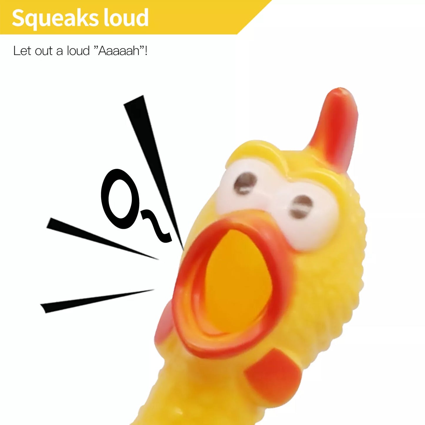 Extra Load Squawking Chicken Dog Toys Squeeze Squeaky and Screaming Chicken
