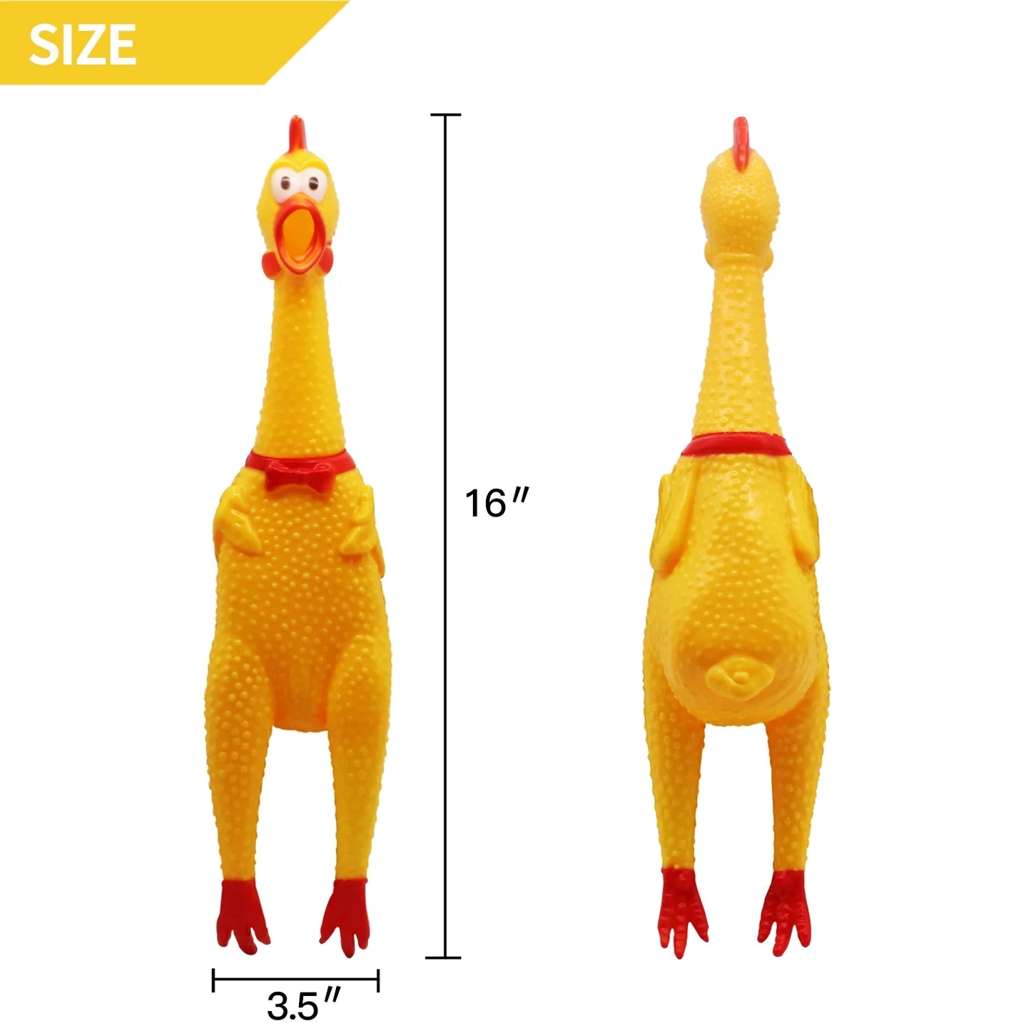 Extra Load Squawking Chicken Dog Toys Squeeze Squeaky and Screaming Chicken