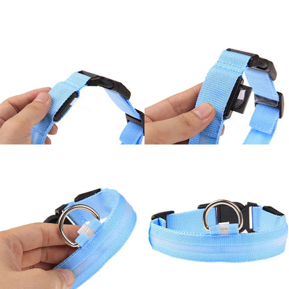 Illuminate Your Pup's Safety: Adjustable LED Light-Up Dog Collar - Waterproof & Flashing!