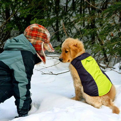 Dog Raincoat Waterproof Coats,Dog Jacket High Visibility Warm Vest Dog Clothes for Small Medium Large Dogs(Green-L)