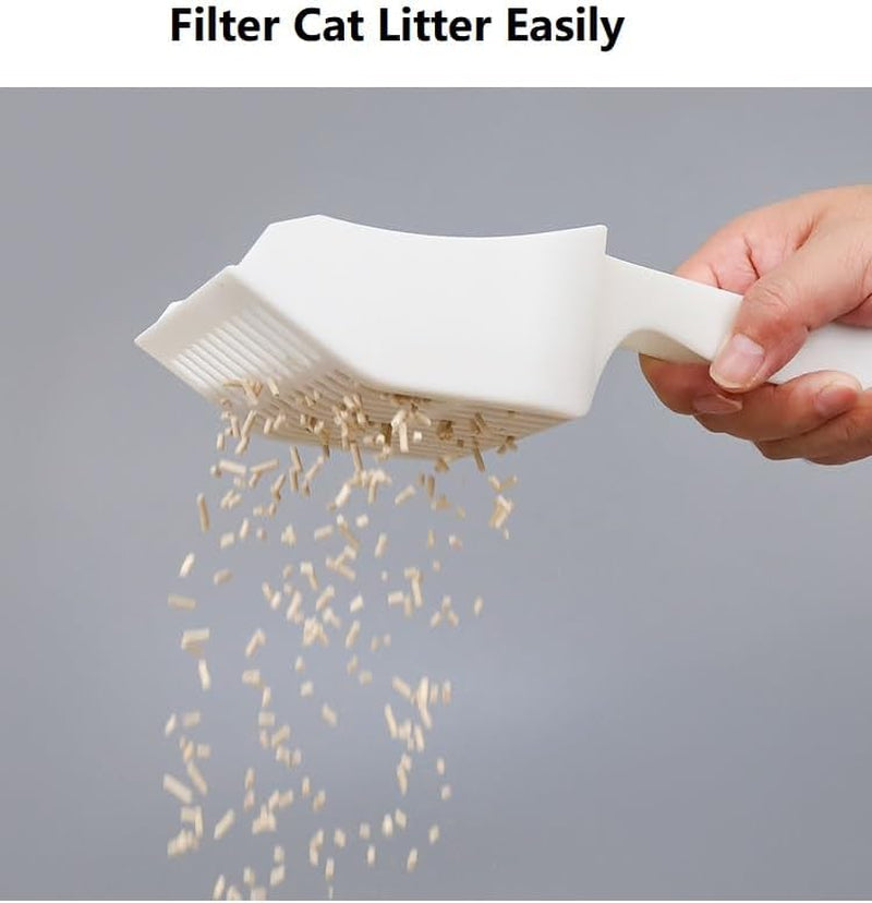 Cat Kitty Litter Scoop, 5MM Fine Litter Scooper Shovel for Cat Rabbits Hamster Snake Sifter Scoop High Qulity PVC Non-Toxic