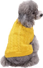 Small Dog Sweaters Knitted Pet Cat Sweater Warm Dog Sweatshirt Dog Winter Clothes Kitten Puppy Sweater (X-Small,Yellow)