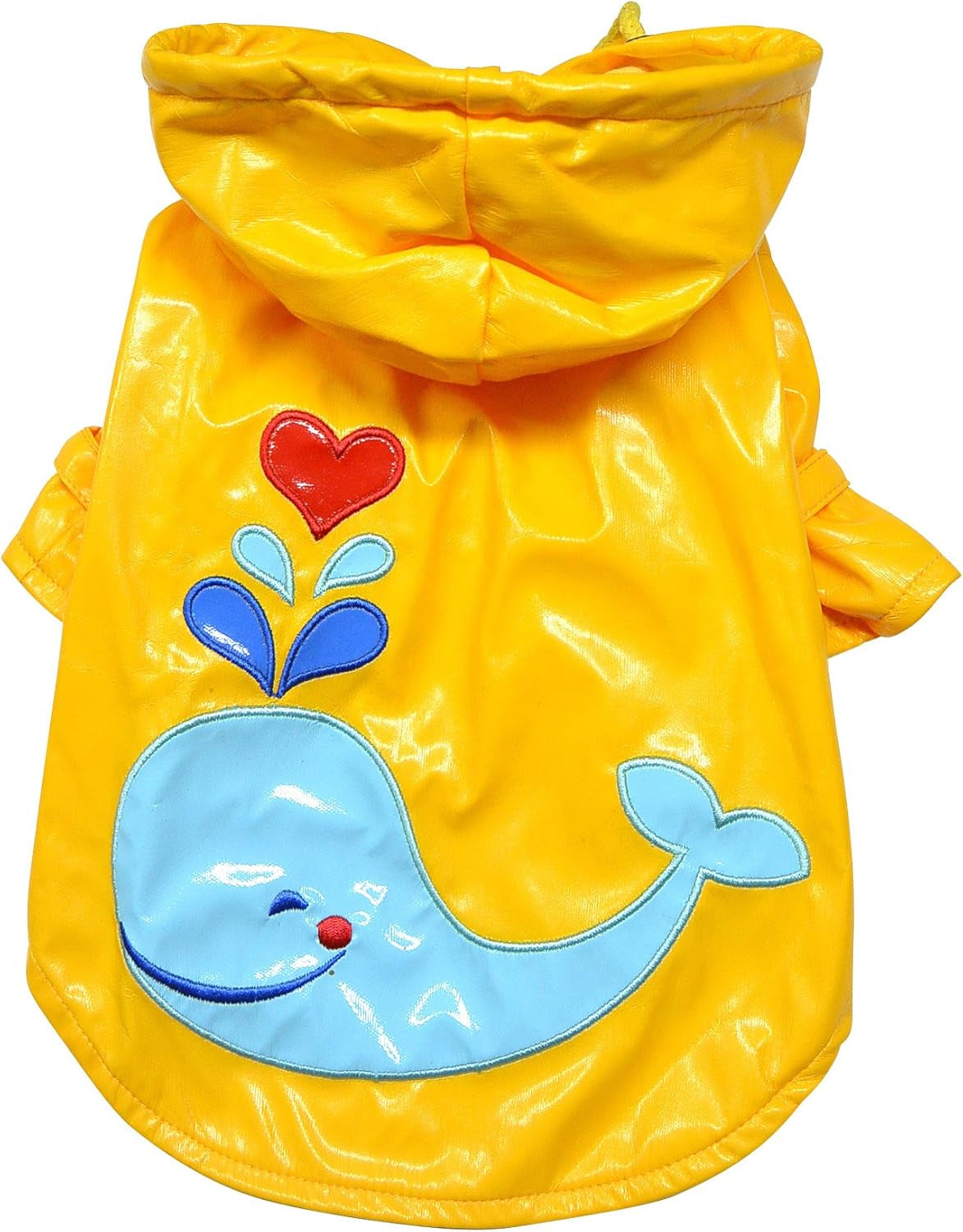 Dog/Puppy Splashing Whale Waterproof Jacket/Raincoat/Rain Gear/Rainwear with Cotton Lining for Small Breeds (X-Large)