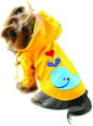 Dog/Puppy Splashing Whale Waterproof Jacket/Raincoat/Rain Gear/Rainwear with Cotton Lining for Small Breeds (X-Large)