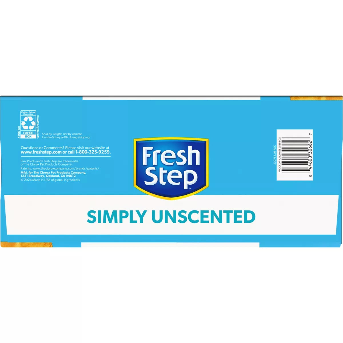 Fresh Step - Simply Unscented Litter - Clumping Cat Litter - 25Lbs