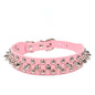 Spiked Studded Leather Dog Collar Rivets Pet Small Large Cat Pit Bull Adjustable