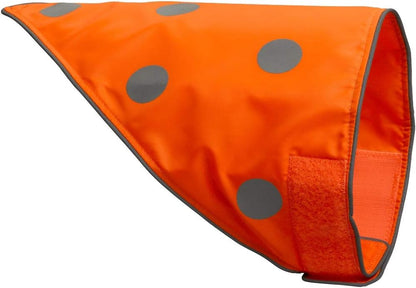 Reflective Dog Bandanas - High Visibility Safety Dog Accessories for Small, Large Dogs, Orange Collar, Scarf, Kerchief, Bib for Hunting, Camping, Walking at Night (Blaze Orange, XS-S)