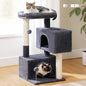 31.5" Cat Tree Cat Tower with Dual Large Condos for Kittens and Medium Size Cats, Drak Gray