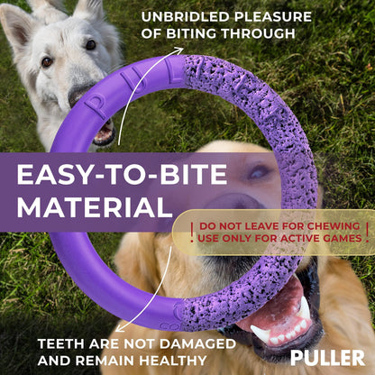 Puller Outdoor Dog Ring Toys Dog Fetch for Large Dogs Standard Size 2 Rings