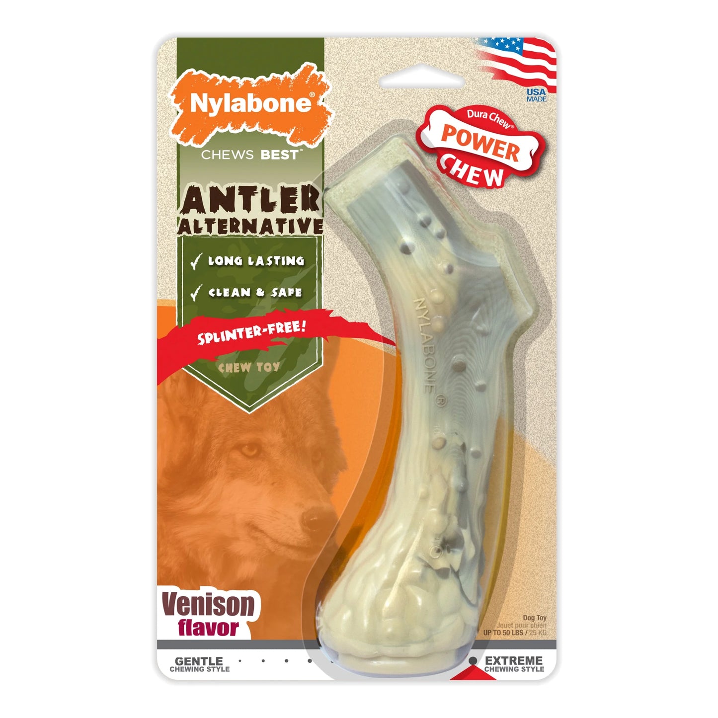 Power Chew Antler Dog Chew Alternative Venison Large/Giant - up to 50 Lbs. (1 Count)