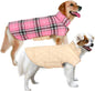 Reversible Dog Coat - Windproof & Waterproof Winter Jacket, British Style Plaid, Warm Dog Vest for Small to Large Dogs