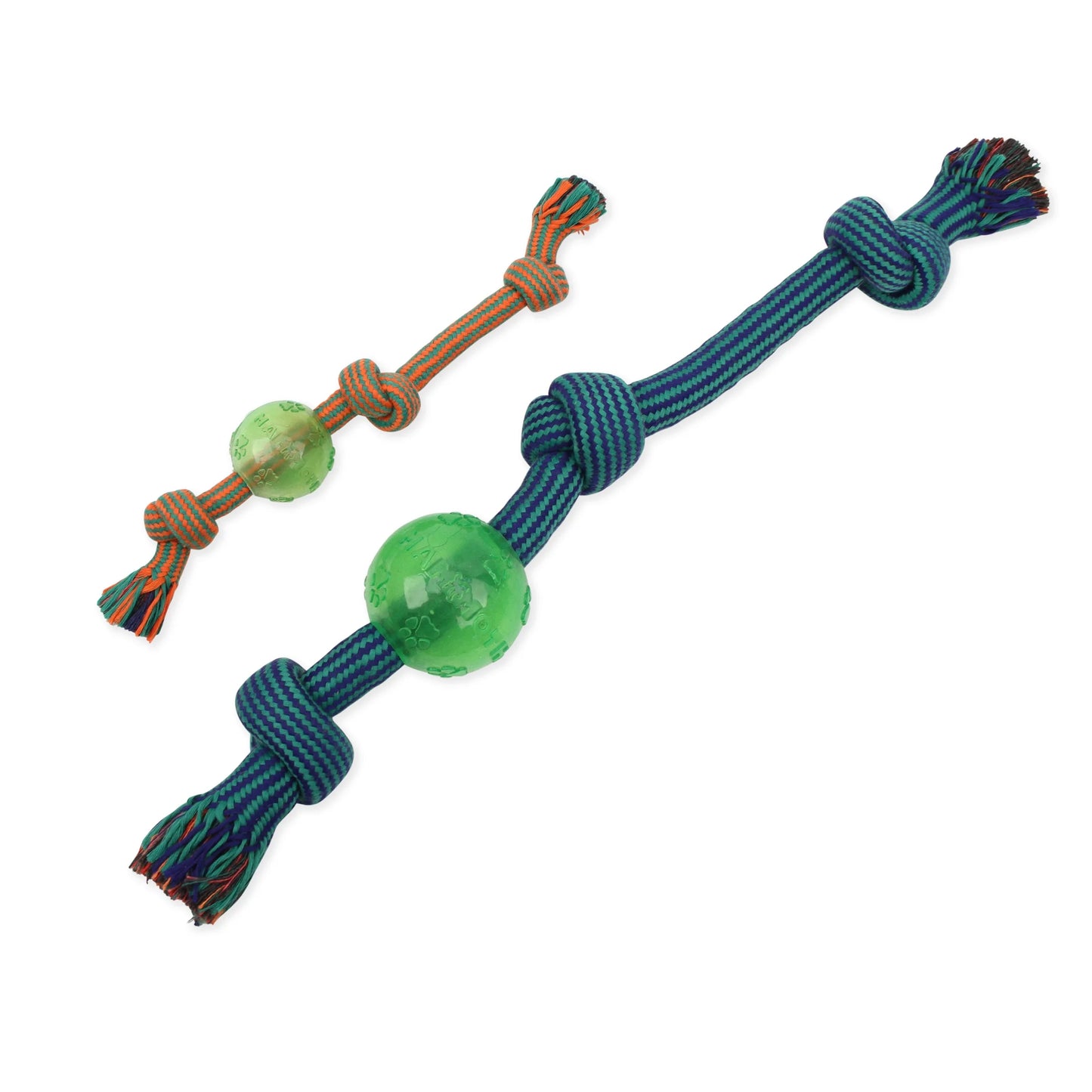 Flossy Chews Extra 3 Knot Tug with TPR Ball Rope Dog Toy, Large, 20"