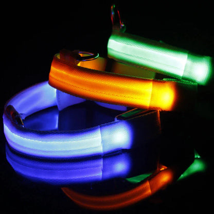 Illuminate Your Pup's Safety: Adjustable LED Light-Up Dog Collar - Waterproof & Flashing!