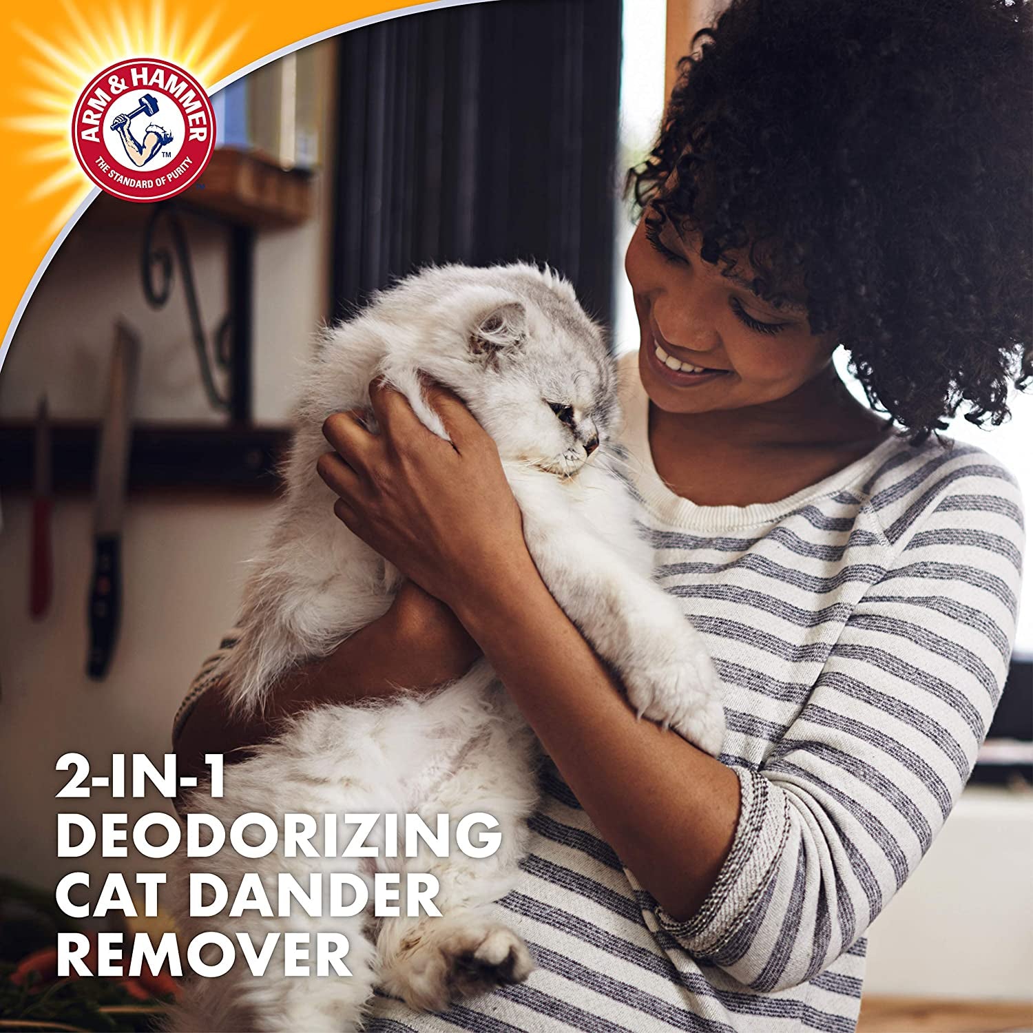 2-In-1 Deodorizing & Dander Reducing Shampoo for Cats, Dander Remover for Dander and Odors, Baking Soda Moisturizes and Deodorizes, Lavender Chamomile Scent, 20 Fl Oz (Pack of 1)