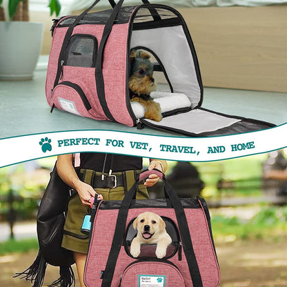 Airline-Approved Soft Pet Carrier – Ventilated Travel Bag for Cats & Small Dogs