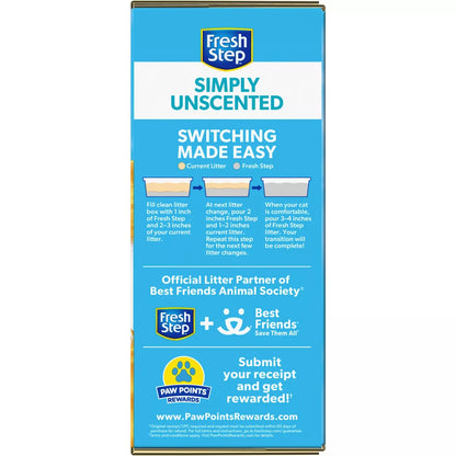 Fresh Step - Simply Unscented Litter - Clumping Cat Litter - 25Lbs