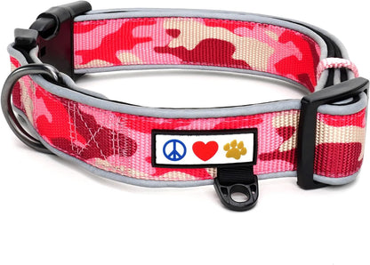 Camouflage Dog Collar Padded Dog Collar Reflective Dog Collar Puppy Collar Training Dog Collar Medium Dog Collar/Large Dog Collar Camo Pink Dog Collar