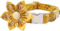 Dog Collar with Flower, Soft and Comfortable, Adjustable Collar for Medium Dogs Girl, Neck 13.5-22 Inches