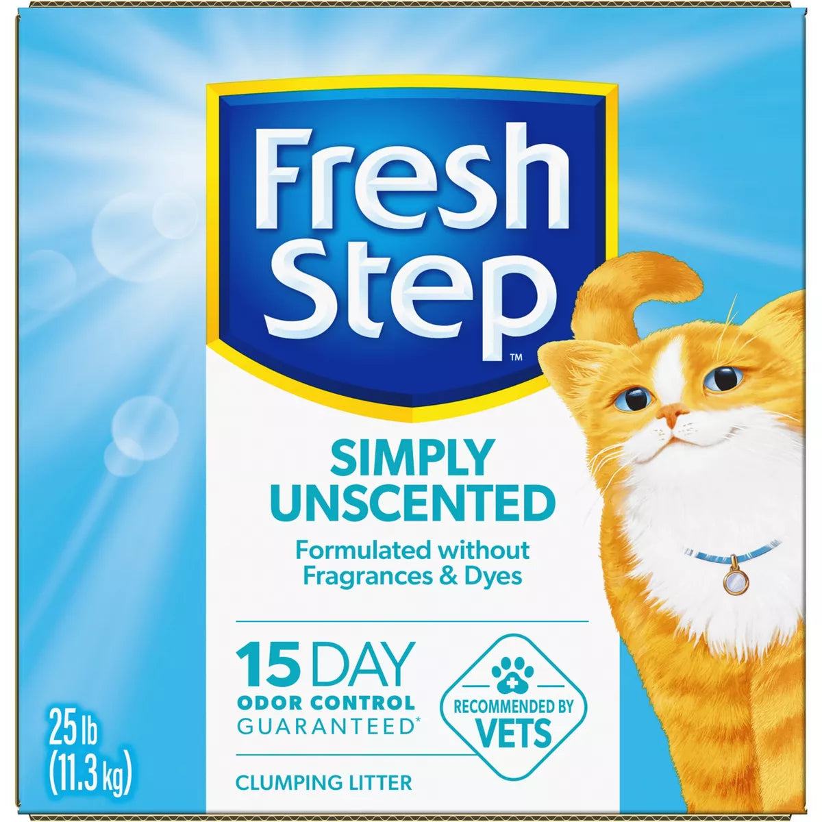 Fresh Step - Simply Unscented Litter - Clumping Cat Litter - 25Lbs