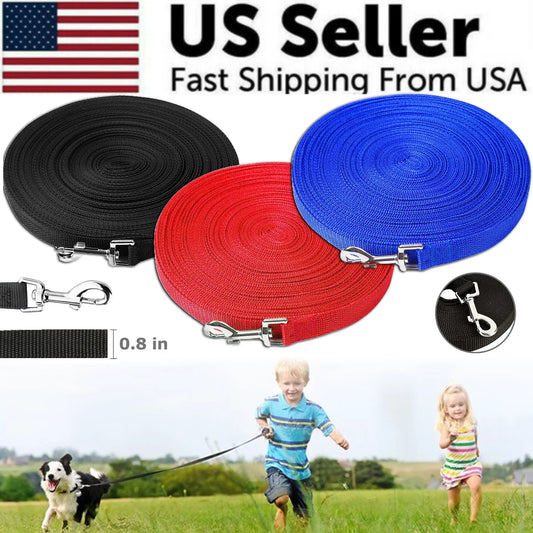 Premium Long Dog Leash for Obedience & Recall Training - Available in 6 to 100 Feet Options