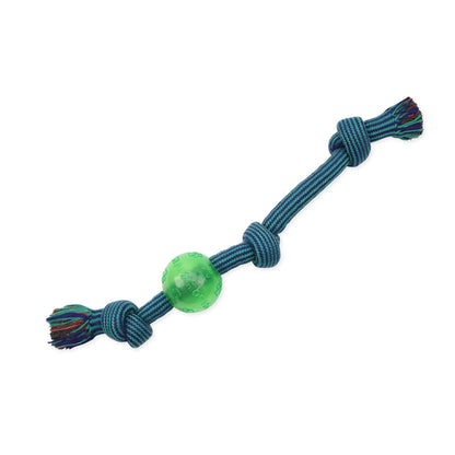 Flossy Chews Extra 3 Knot Tug with TPR Ball Rope Dog Toy, Large, 20"