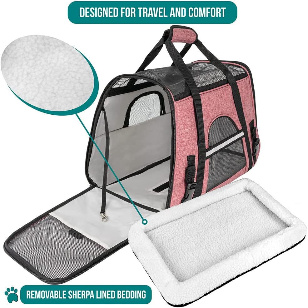 Airline-Approved Soft Pet Carrier – Ventilated Travel Bag for Cats & Small Dogs