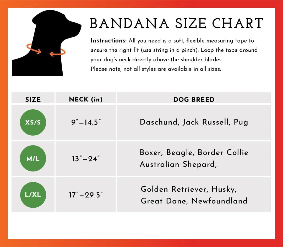 Reflective Dog Bandanas - High Visibility Safety Dog Accessories for Small, Large Dogs, Orange Collar, Scarf, Kerchief, Bib for Hunting, Camping, Walking at Night (Blaze Orange, XS-S)