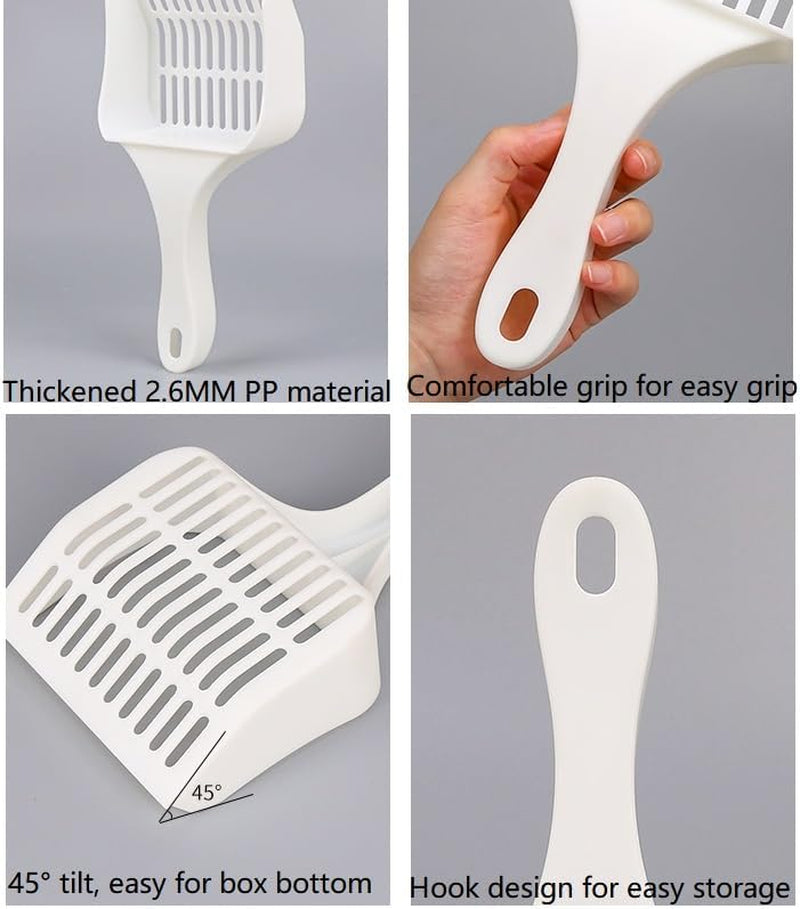 Cat Kitty Litter Scoop, 5MM Fine Litter Scooper Shovel for Cat Rabbits Hamster Snake Sifter Scoop High Qulity PVC Non-Toxic