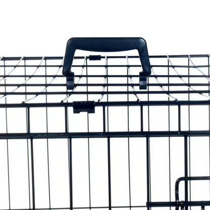 42 In. X 28 In. Foldable Dog Crate Cage with 2 Door